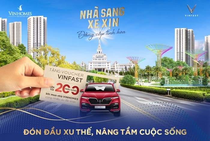 mua nh&agrave; vinhomes nhận voucher mua xe