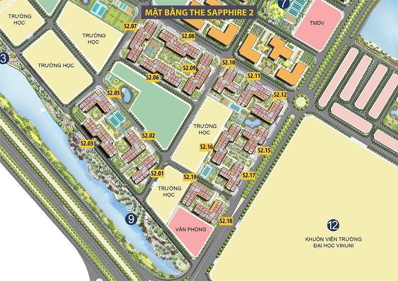 mặt bằng sapphire 2 vinhomes ocean park
