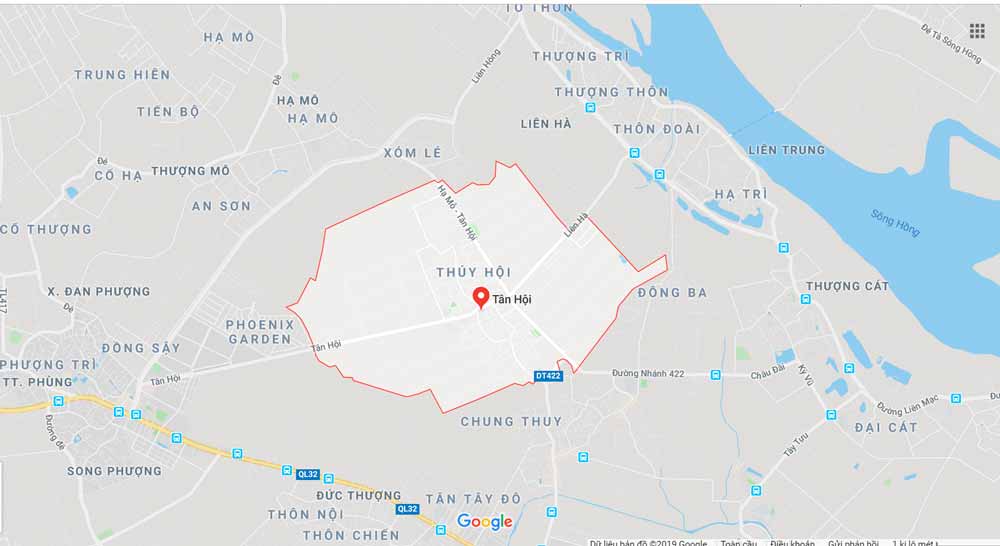 vị tr&iacute; vinhomes đan phượng