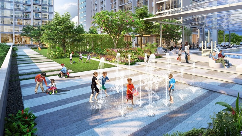 s&agrave;n phun nước vinhomes metropolis