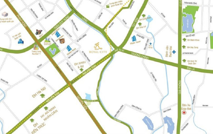 vị tr&iacute; vinhomes royal city