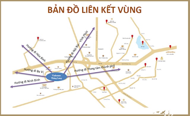 vị tr&iacute; biệt thự vinhomes thăng long