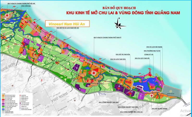 vị tr&iacute; biệt thự vinpearl nam hội an