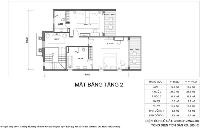 layout biệt thự vinpearl nha trang 