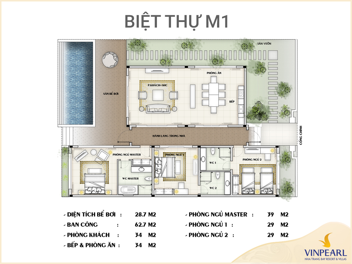 layout biệt thự vinpearl nha trang